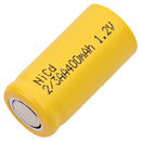 1/2 AA 400 mAh NiCD Flat Top Battery