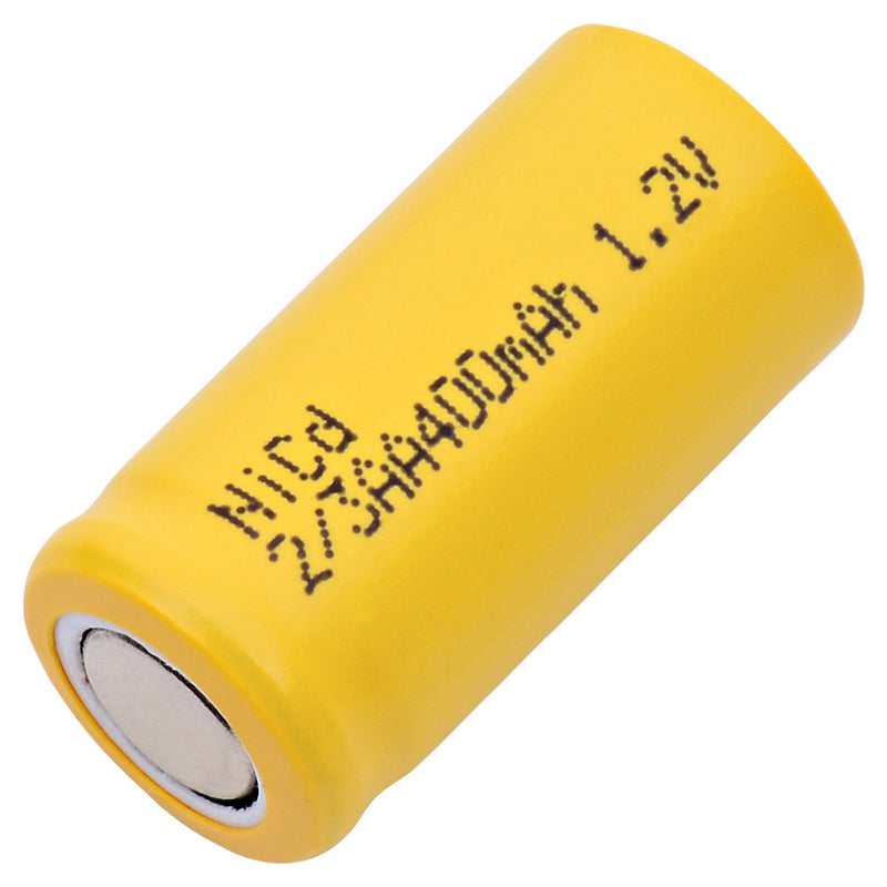 1/2 AA 400 mAh NiCD Flat Top Battery