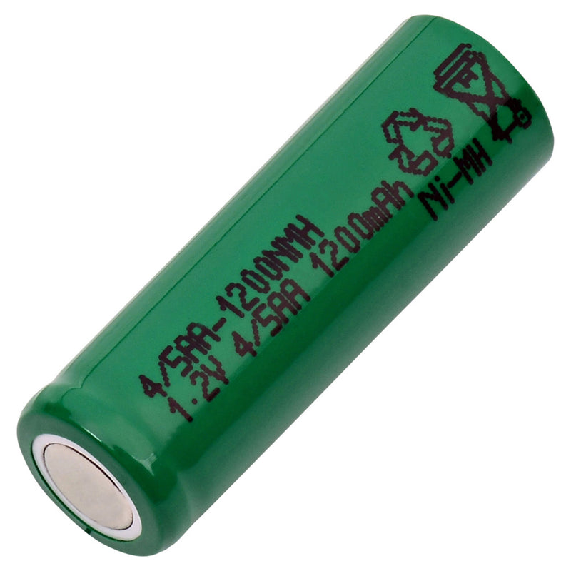 4/5 AA 1200 mAh NiMh Flat Top Battery