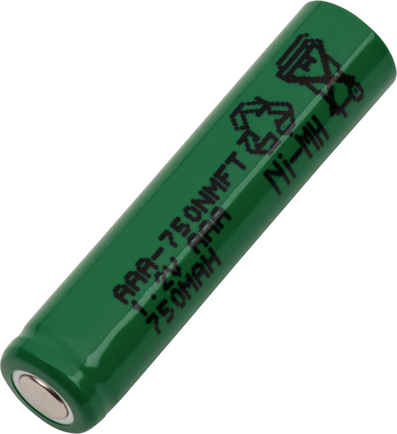 AAA 750 mAh NiMH Flat Top Battery