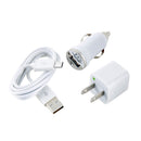 White 6 Foot Ultralast 3 in 1 Charger for USB Micro and more!