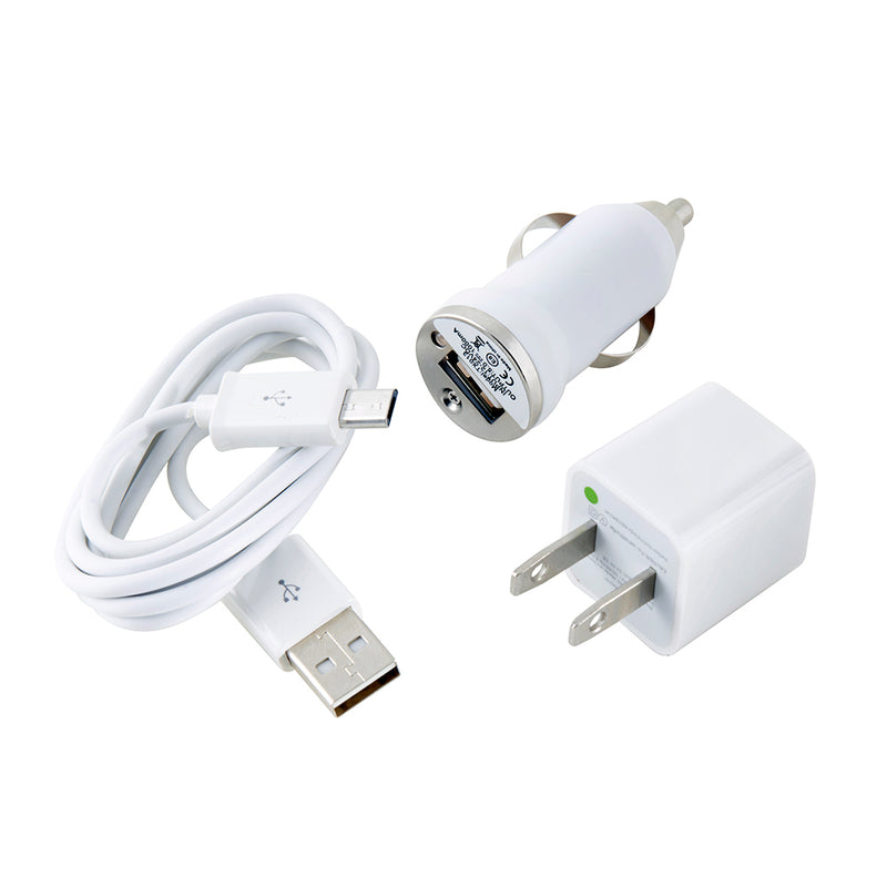 White 6 Foot Ultralast 3 in 1 Charger for USB Micro and more!