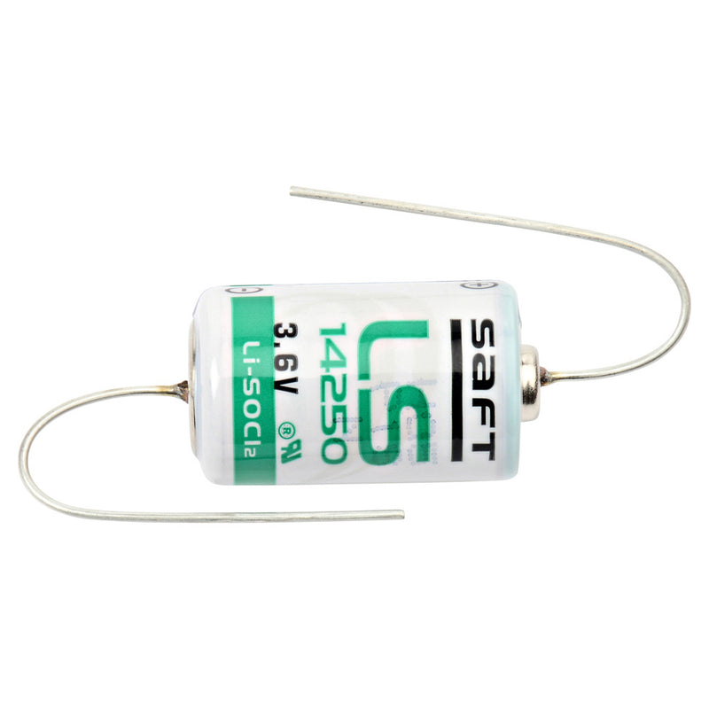 Saft LS14250 3.6V 1/2 AA Lithium Battery With Axial Leads