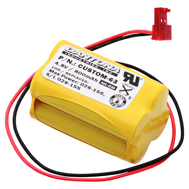 Replacement Emergency Lighting Battery For Sure-Lites 026-155 and more!