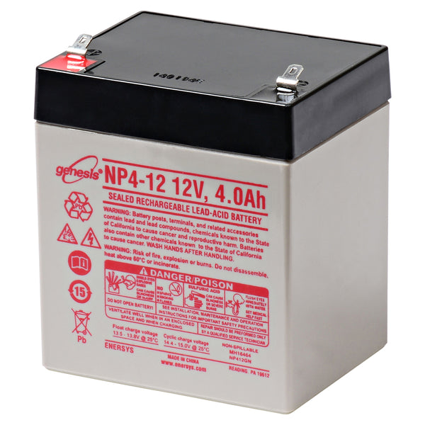 EnerSys NP4-12 12V 4Ah Lead Acid Battery