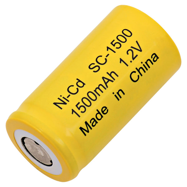 Sub C 1500 mAh NiCd Battery