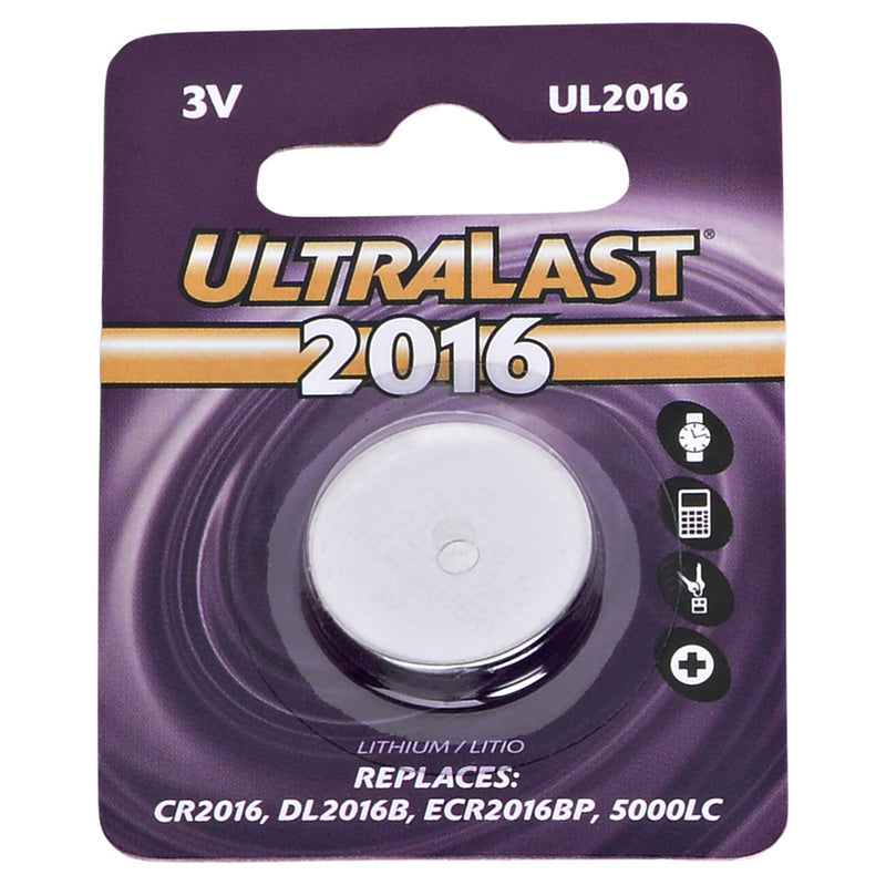 Ultralast CR2016 Lithium Coin Cell Battery