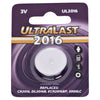 Ultralast CR2016 Lithium Coin Cell Battery