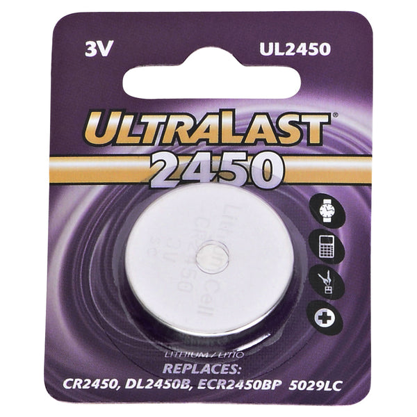 Ultralast CR2450 Lithium Coin Cell Battery