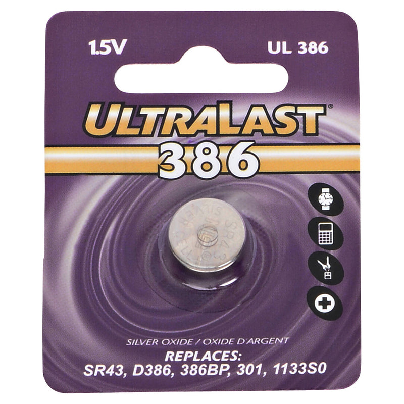 Ultralast 386 Size Watch Battery