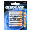 Ultralast 4 Pack AA Alkaline Batteries
