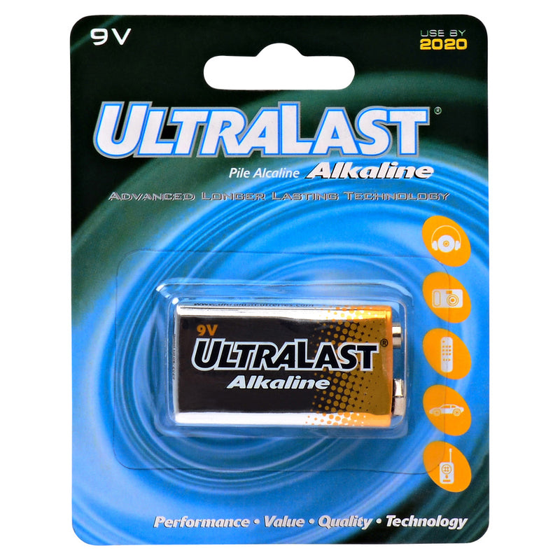 Ultralast 9 Volt Alkaline Battery