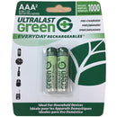 Ultralast 2 Pack AAA NiMh Everyday Rechargeable Batteries