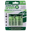 Ultralast 4 Pack AA NiMh Everyday Rechargeable Batteries