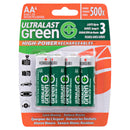 Ultralast 4 Pack AA High-Power Rechargeable Batteries