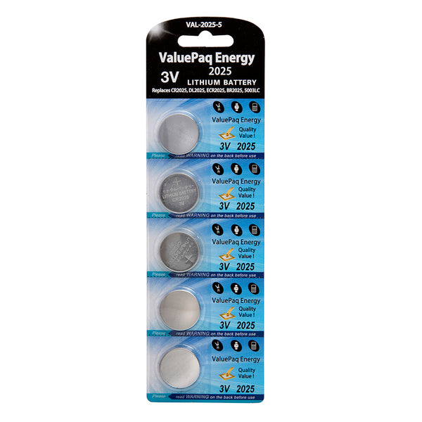 ValuePaq CR2025 Card of 5