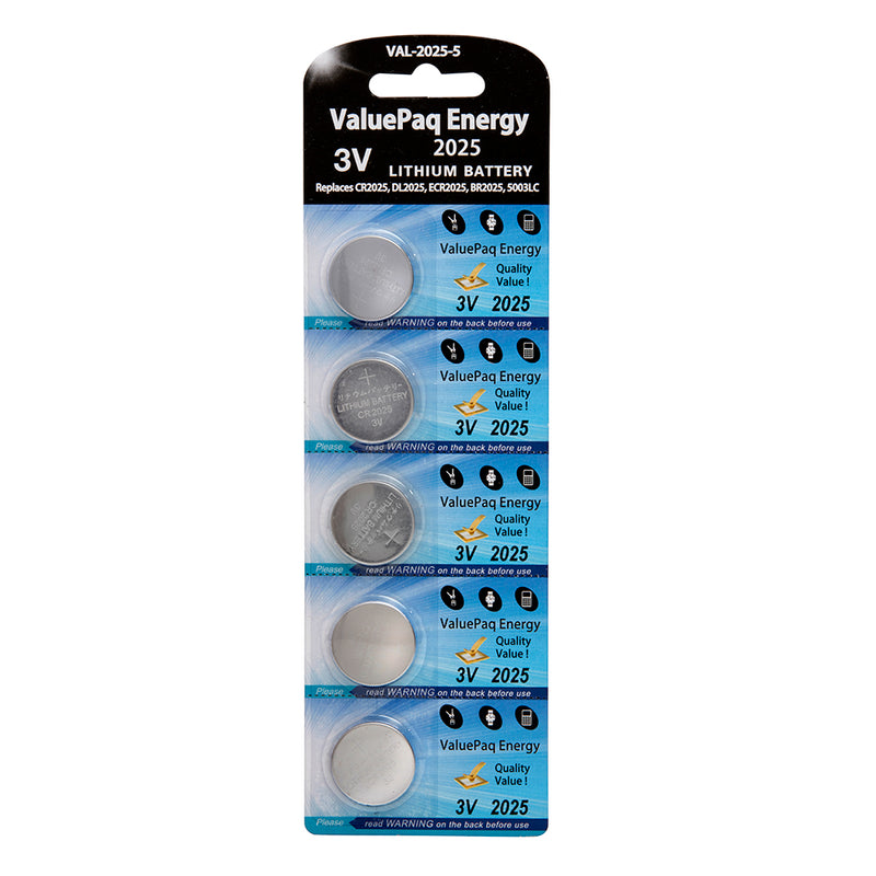 ValuePaq CR2025 Card of 5